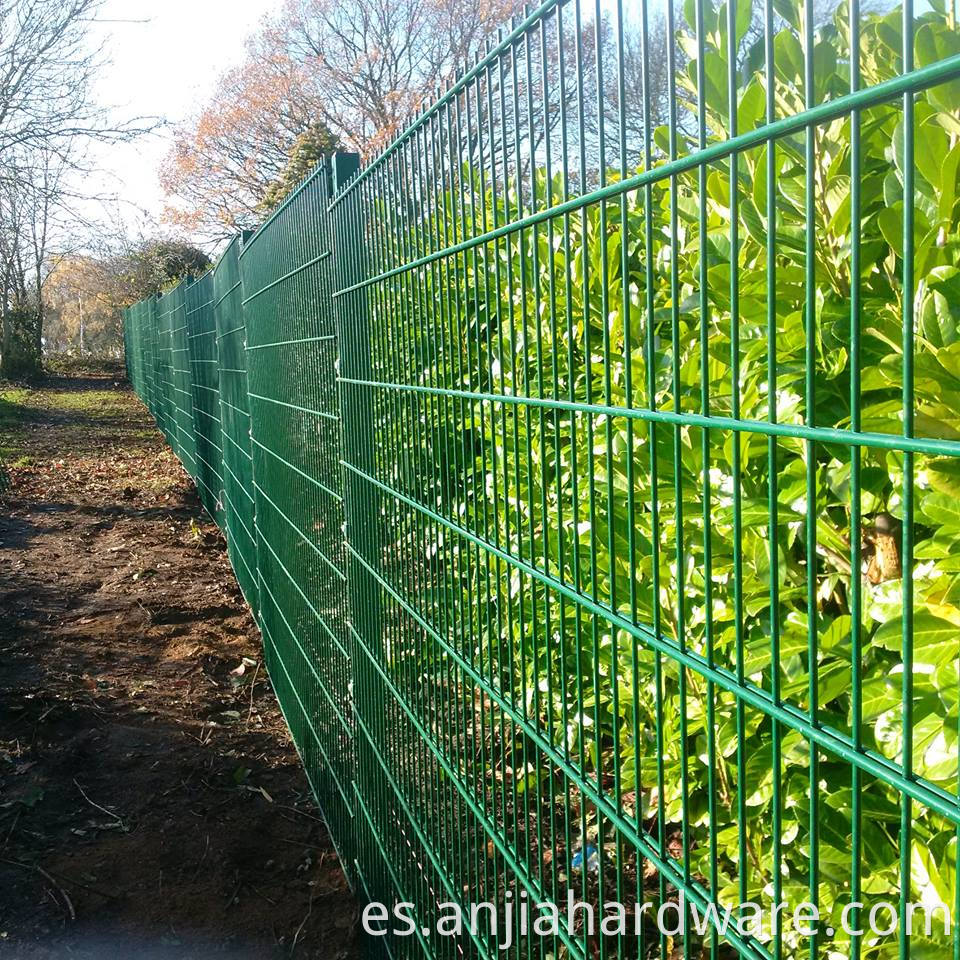 green coated garden fence 